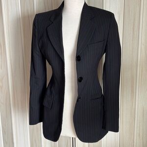 Dolce & Gabbana Black Pinstripe Tailored Blazer